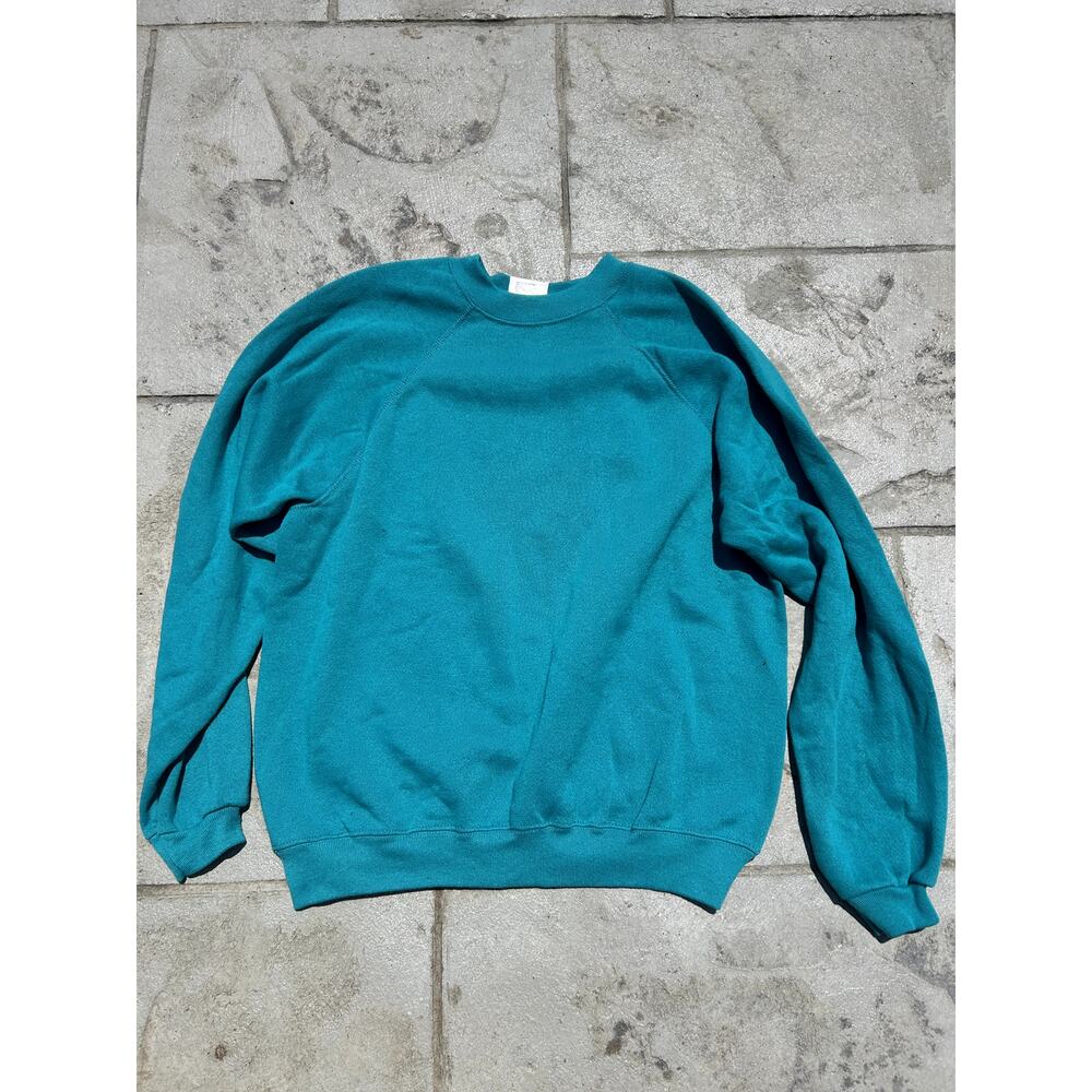 Vintage Tultex Blank Turquoise Crewneck - Good condition